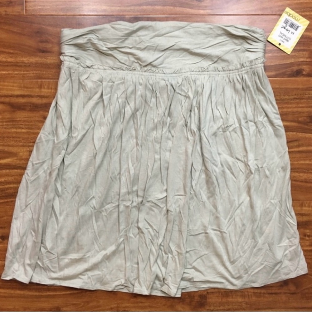 NWT New Modbe Oatmeal Spirit Flounce Stretch Skirt Size XXL Casual Cottagecore